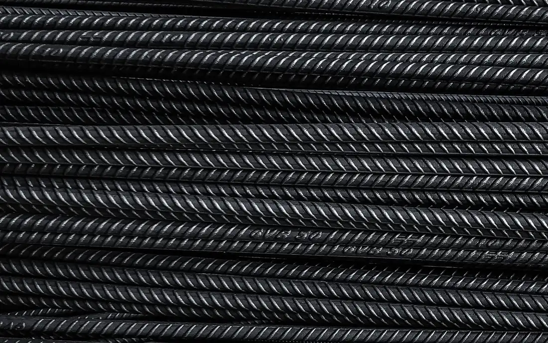 Stacked ribbed TMT steel bars — SAIL TMT dealer in Guwahati
